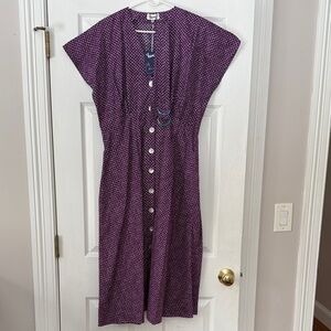 Purple Button-Down Dress